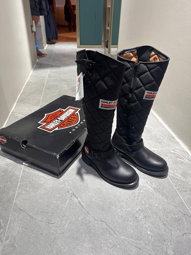 Harley-Davidson Siyah Uzun Çizme – Bayan Modeli, 40 Numara, Sıfır - 7