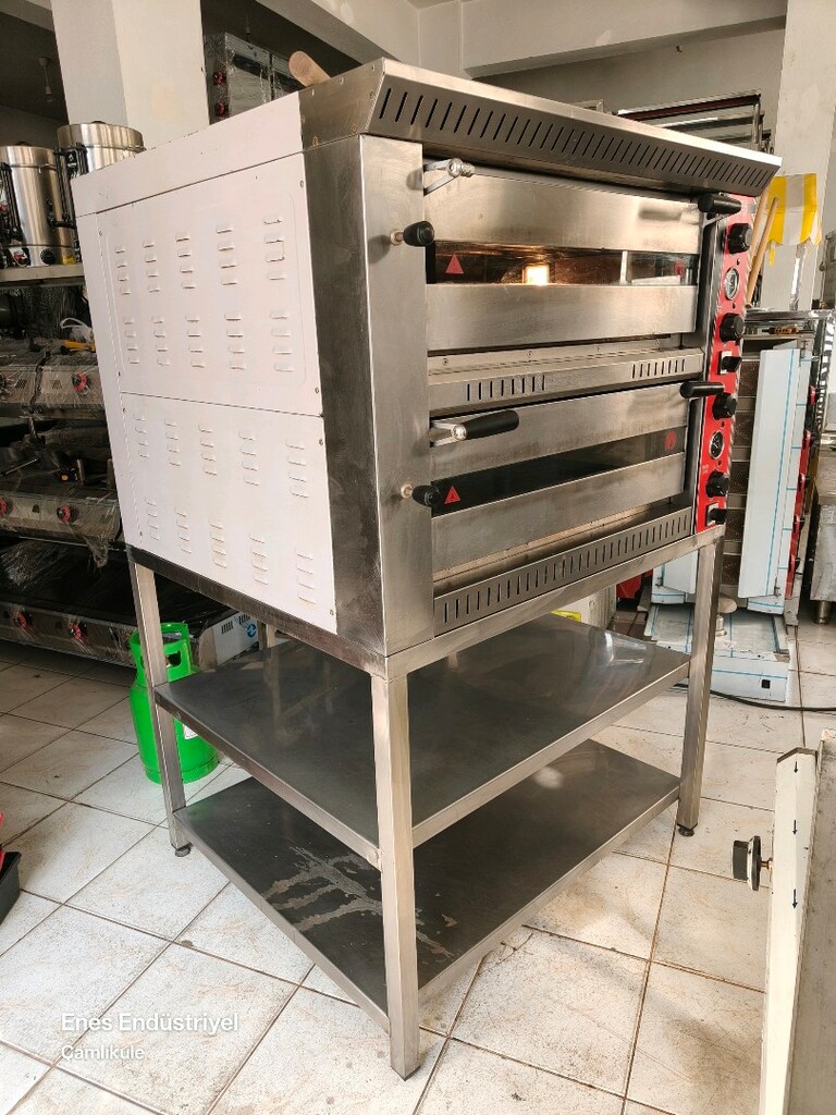 taş taban iki katlı pizza fırını - 7