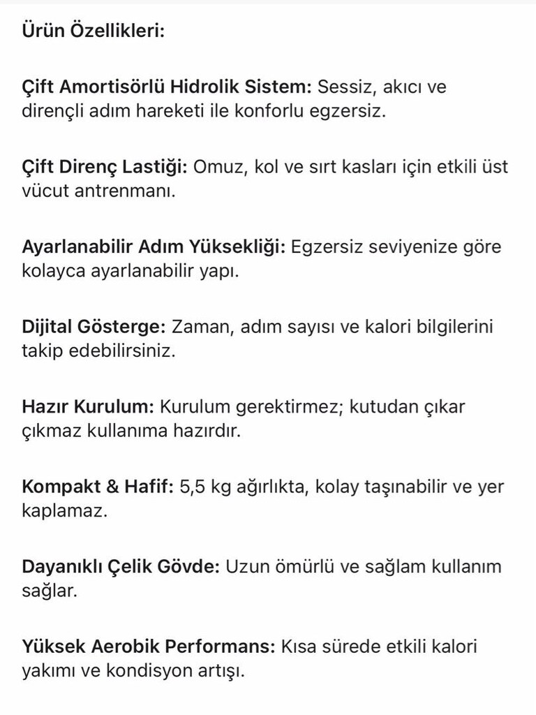 Direnç Lastikli Stepper Egzersiz Aleti - 4