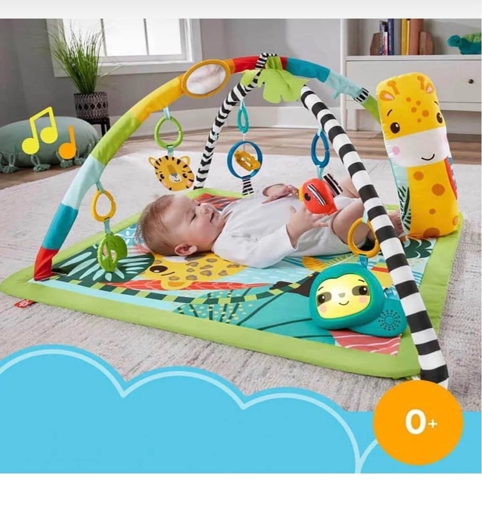 Fisher-Price 3'ü 1 Arada Yağmur Ormanı Müzikli Oyun Halısı (Tertemiz) - 4