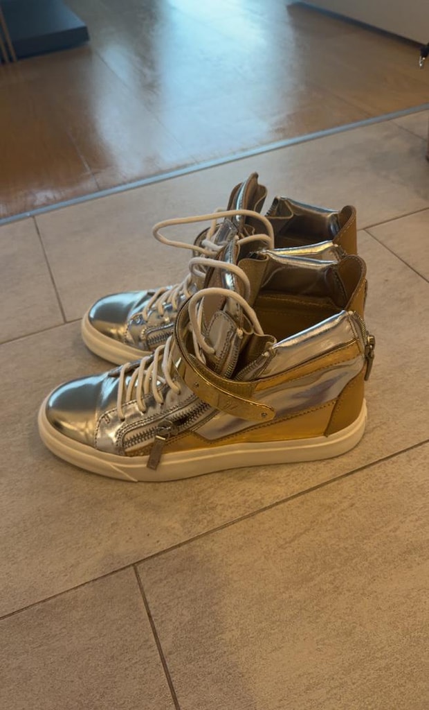 Gümüş Renkli Yüksek Tabanlı Sneaker - 3