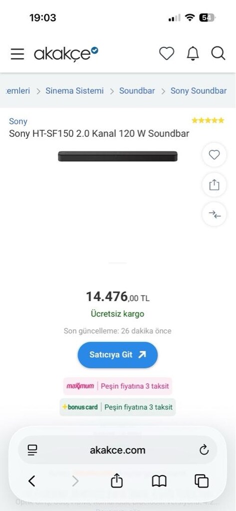 SONY SOUNDBAR - 6