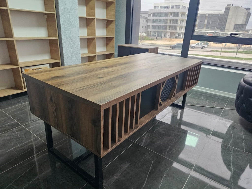 220 cm Özel Tasarım Yönetici Masası + Etajer Çok Temiz - 6