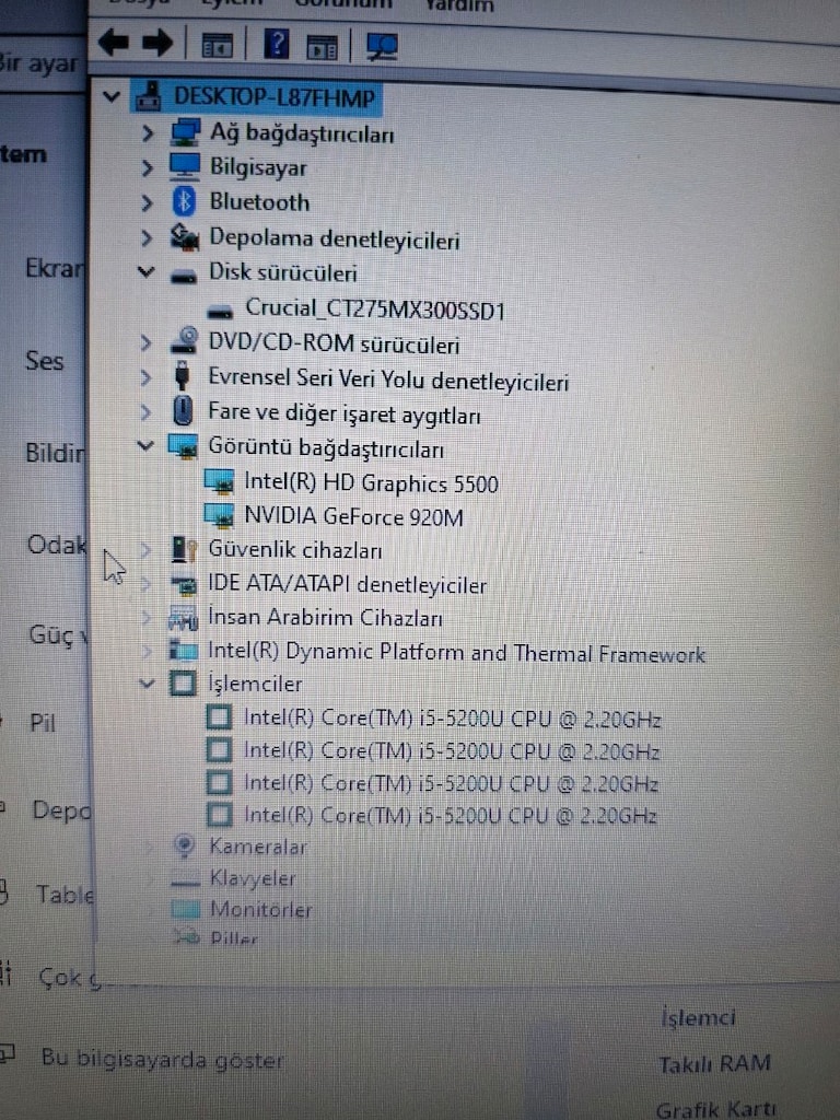 Asus i5 5. Nesil 275Gb SSD - 4