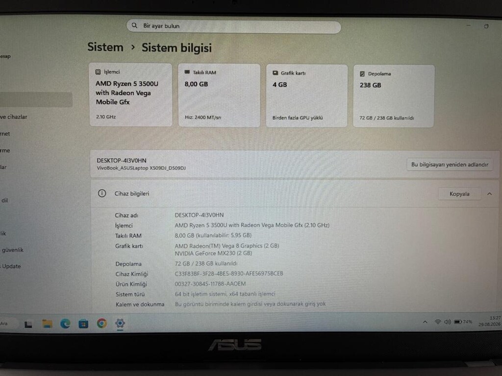 Asus D509D Dizüstü Bilgisayar - 3