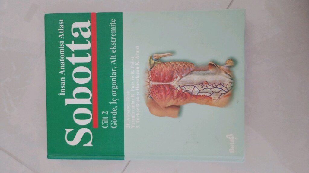 Sobotta cilt1, cilt 2, histoloji tıp kitabi - 2