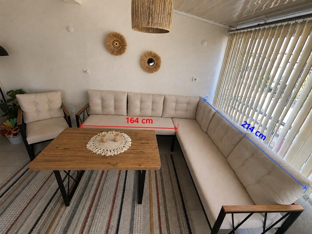 Bahçe çay seti balkon koltuk takımı - 3