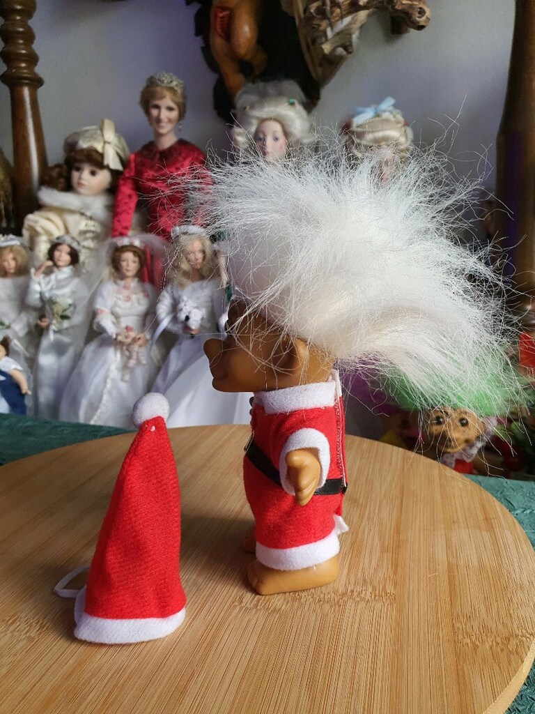 troll oyuncak bebek noel baba vintage - 5