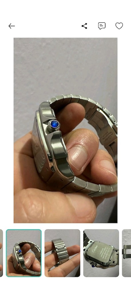 Gümüş Cartier Otomatik Erkek Kol Saati - 2