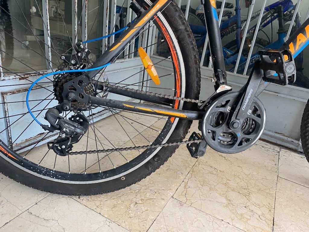 Champions Quattro 27.5 jant 21 vites mekanik disk fren dağ bisikleti - 5
