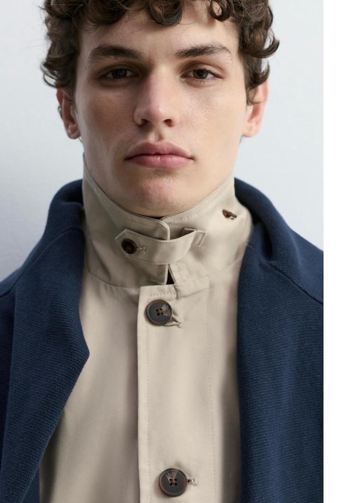 Zara / Lefties Klasik Bej Rengi Trençkot “M Beden” - 5