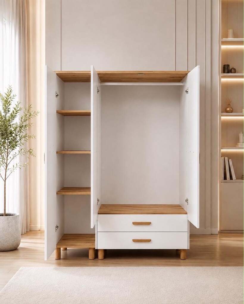 KAMPANYAAAA SIFIR DOLAPLARR 2+1 KAPAKLI 120X195cm - 2