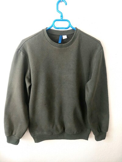 H&M erkek Haki renk sweatshirt