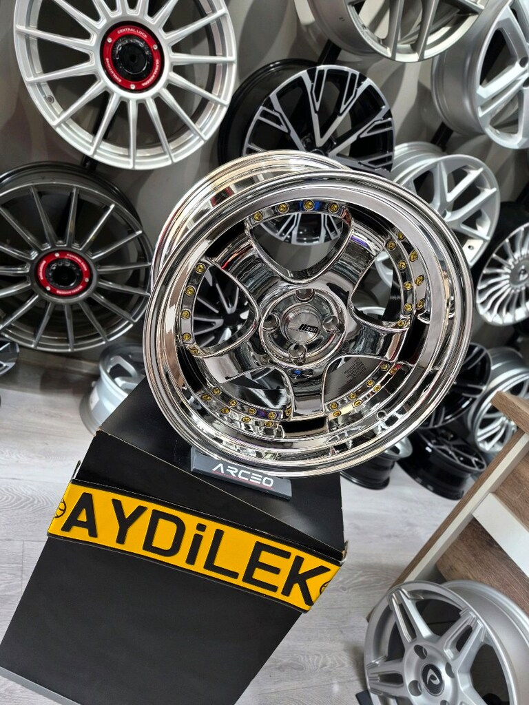 17 İNÇ SSR KROM JANT ÖN 7.5J ARKA 9J GOLD DETAYLAR 4×100 BİJON ÇAPINDA - 8