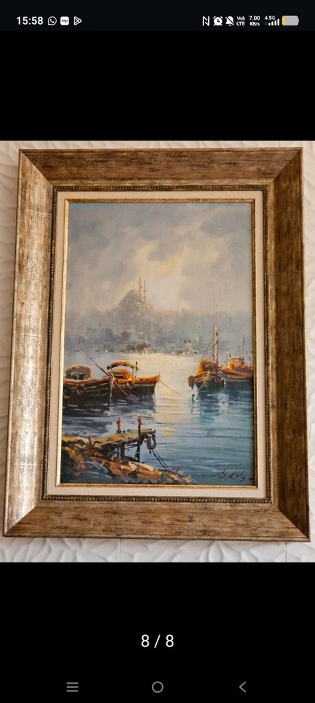 Bülent Kılıç Orijinal İmzalı Yağlı Boya Tablo (81x60 cm) - 2