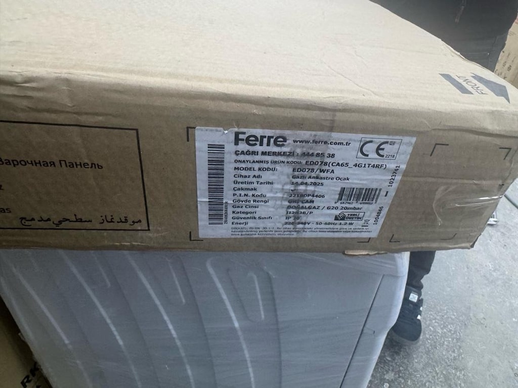 Ferre ED078 - 67 cm Döküm Izg.önden Düğme Gri Cam Ocak 2yıl garantili - 5