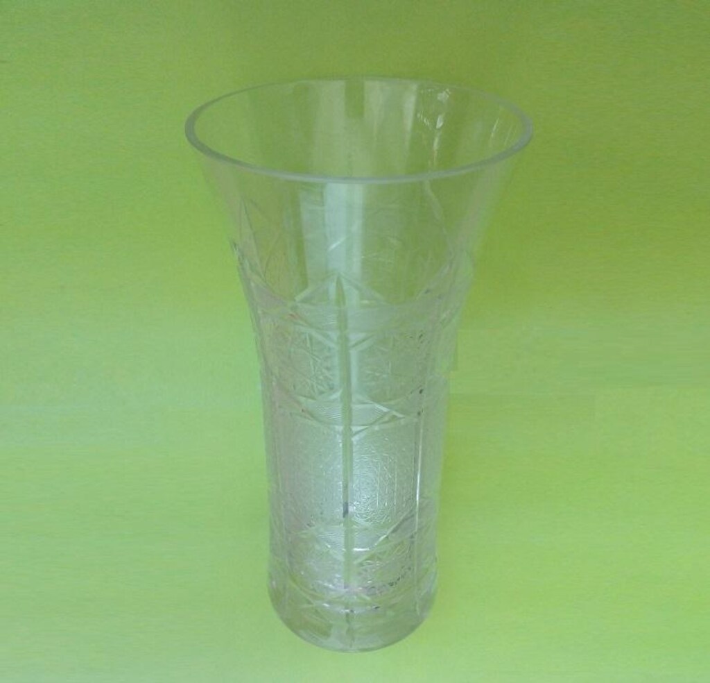 Eskilerden Kristal Kesme Vazo - Atık Kırık Yok - Temiz - 2