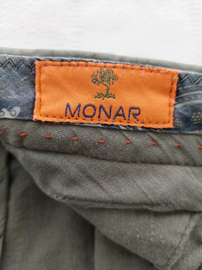 MONAR erkek mat yeşil Chino pantolon - 8