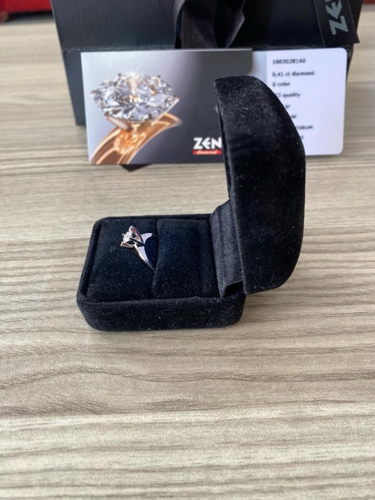 ZEN sıfır 0.40 karat hera tektaş pırlanta yüzük - 7