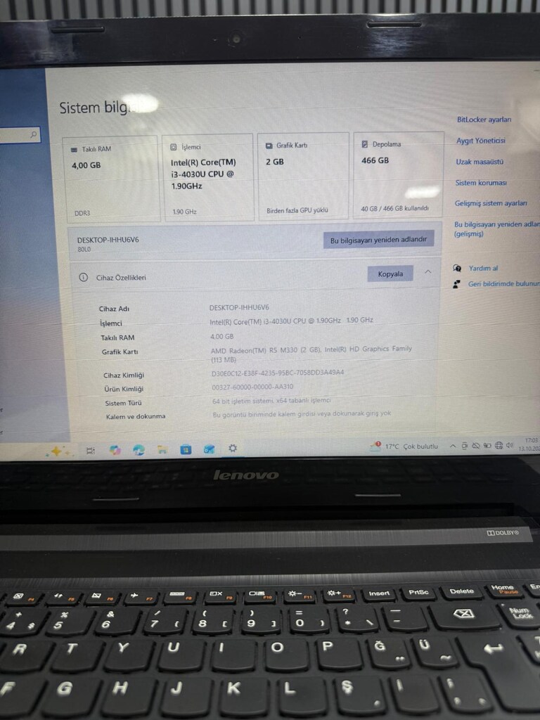*ONLİNETEKNOLOJİ* UYGUN RAKAM İ3-4.NESİL 4 GB RAM 500 SSD - 3