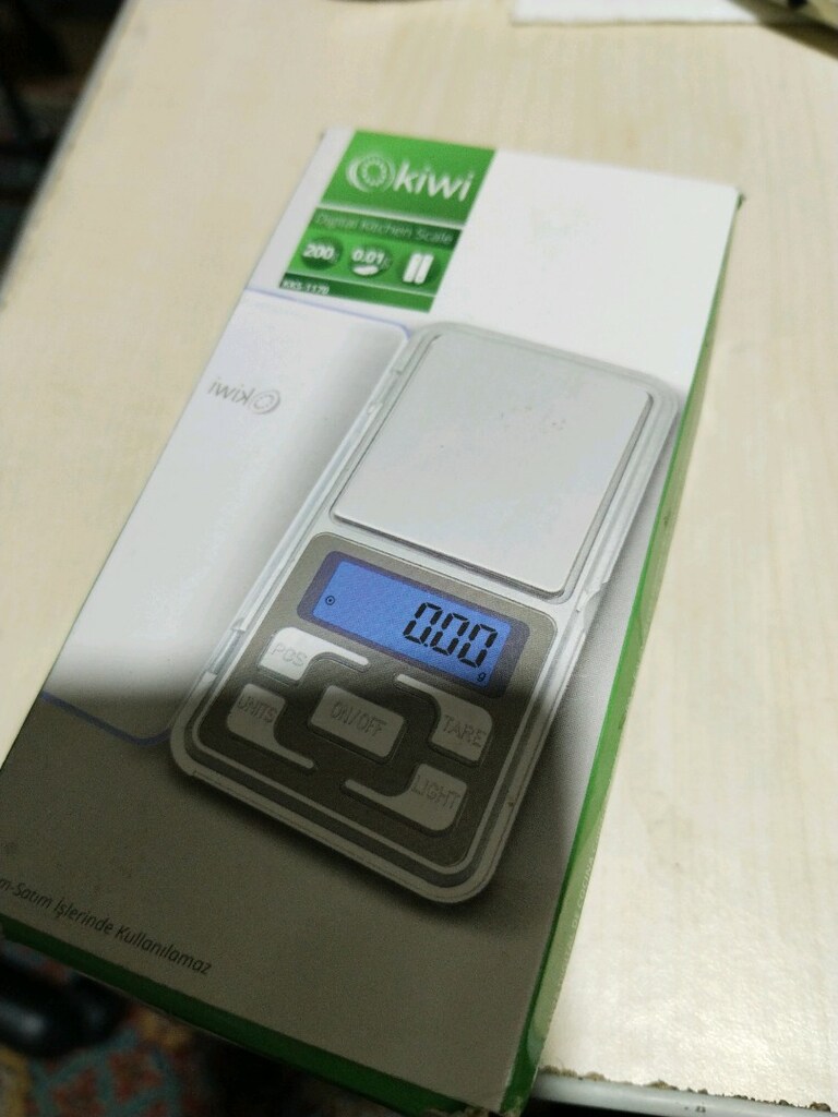 YENİ KUTUSUNDA KİWİ MARKA HASSAS TARTI 2 İNCE PİL 200 GRAM KAPASİTELİ - 8
