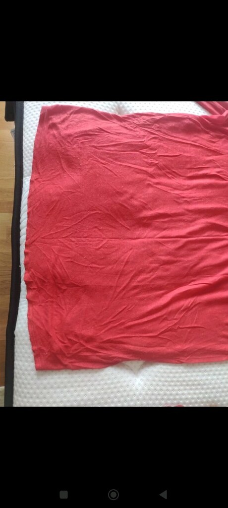 MANGO Oversize harika kırmızı saten bluz Violetta M L - 6
