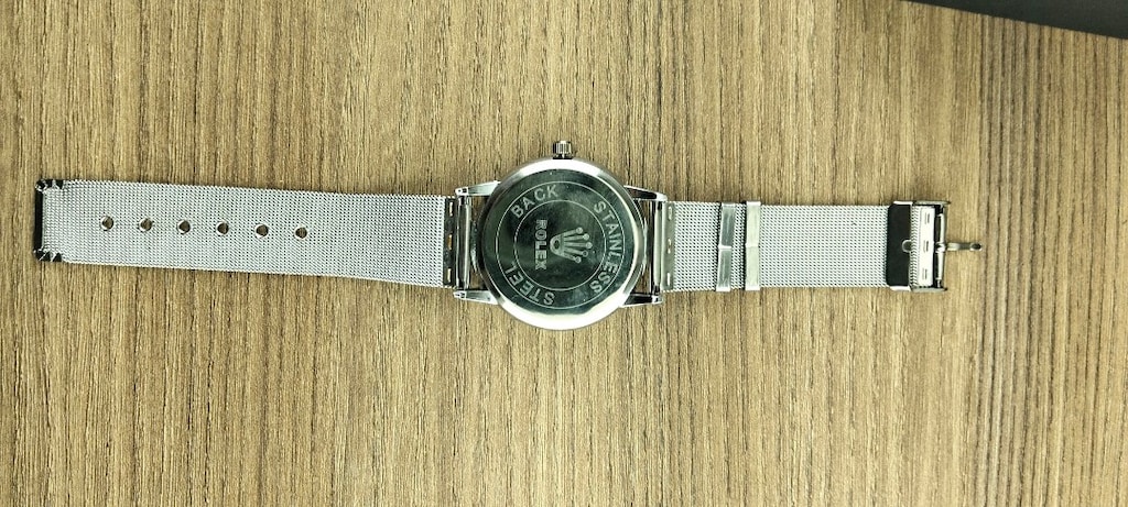 Sıfır Kutulu 40 mm Yeşil Kadranlı Quartz Pilli Kol Saati – Gümüş Hasır - 5