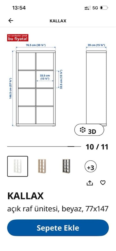 IKEA kallax raf ünitesi - 2