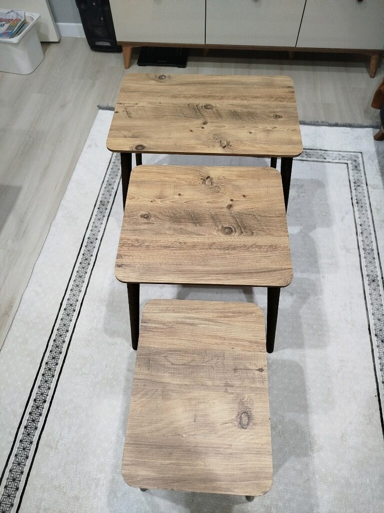 üçlü ağaç sehpa. - 4