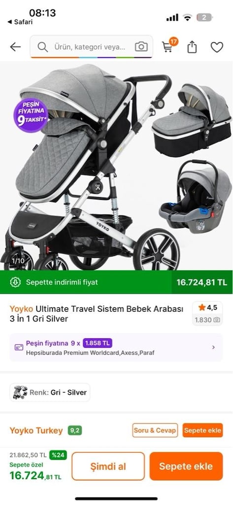 yoyko bebek arabası - 4