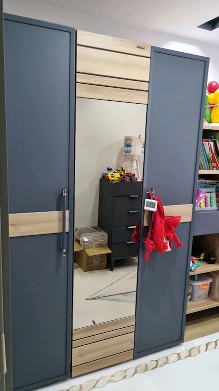 istikbal genç odası takımı kitaplık dolap şifonyer ve beyaz ikea şifon - 4