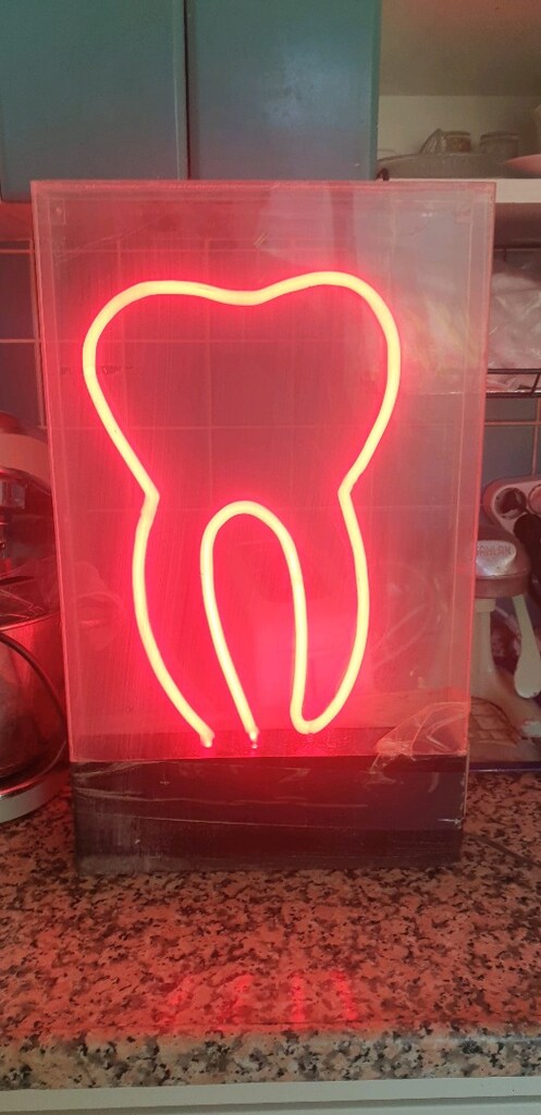 neon diş, reklam lamba, Karşıyaka - 2