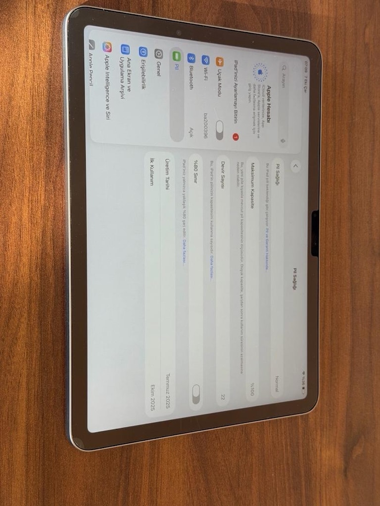 APPLE İPAD AİR 11 İNC M3 + KLAVYELİ KILIFI DEVİR SAYISI 22 TR GARANTİL - 7