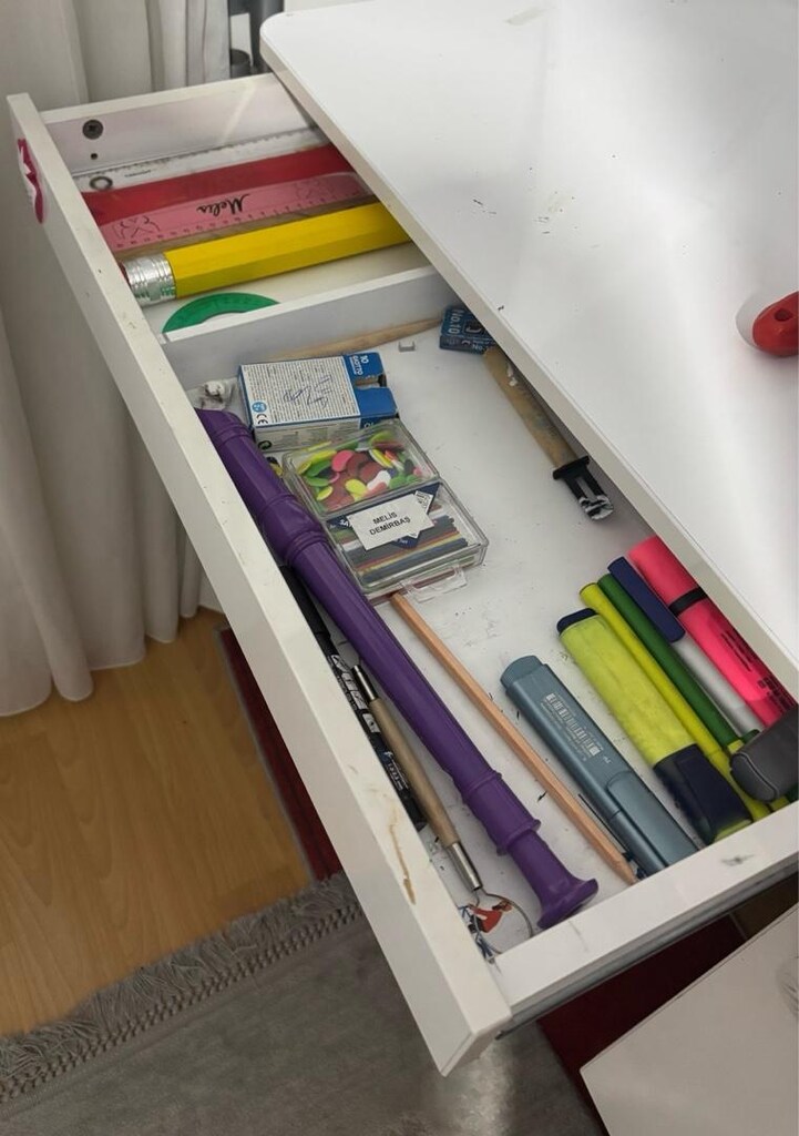 çilek mobilya kitaplıklı çalışma masası - 11