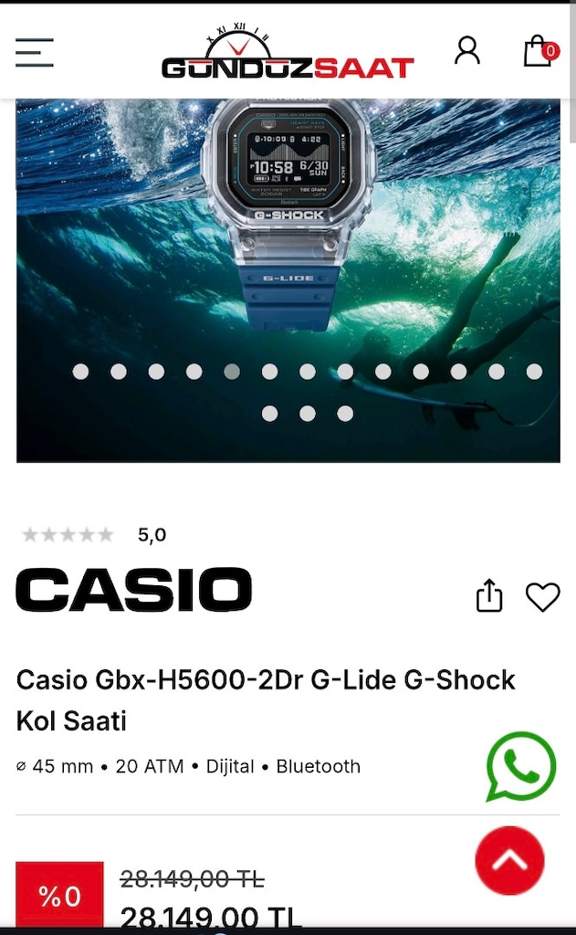 Casio Gbx-H5600-2Dr G-Lide G-Shock Kol Saati - 4