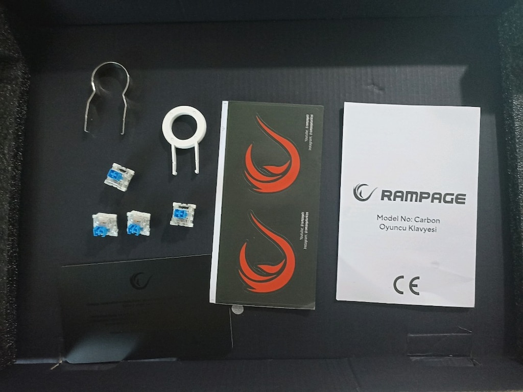 Rampage Carbon Bilek Destekli Red Switch Oyuncu Klavyesi-Beyaz - 7