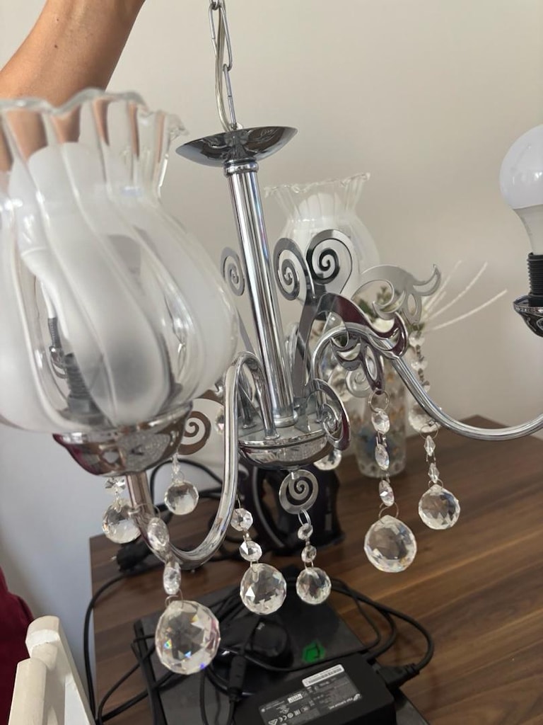 salon gümüş 4lü avize - 4