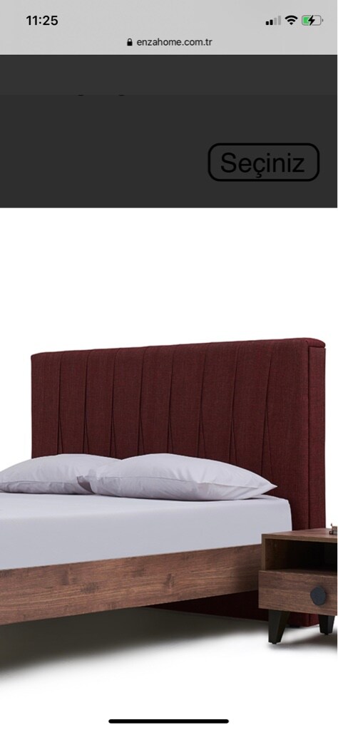 Bordo Enza Home Orlando Tay Tüyü Yatak Başlığı - 2