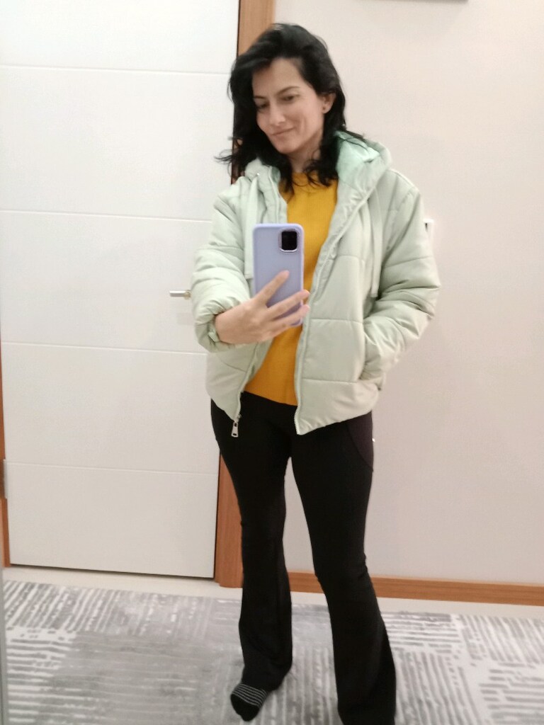 mint yeşili mont - 2