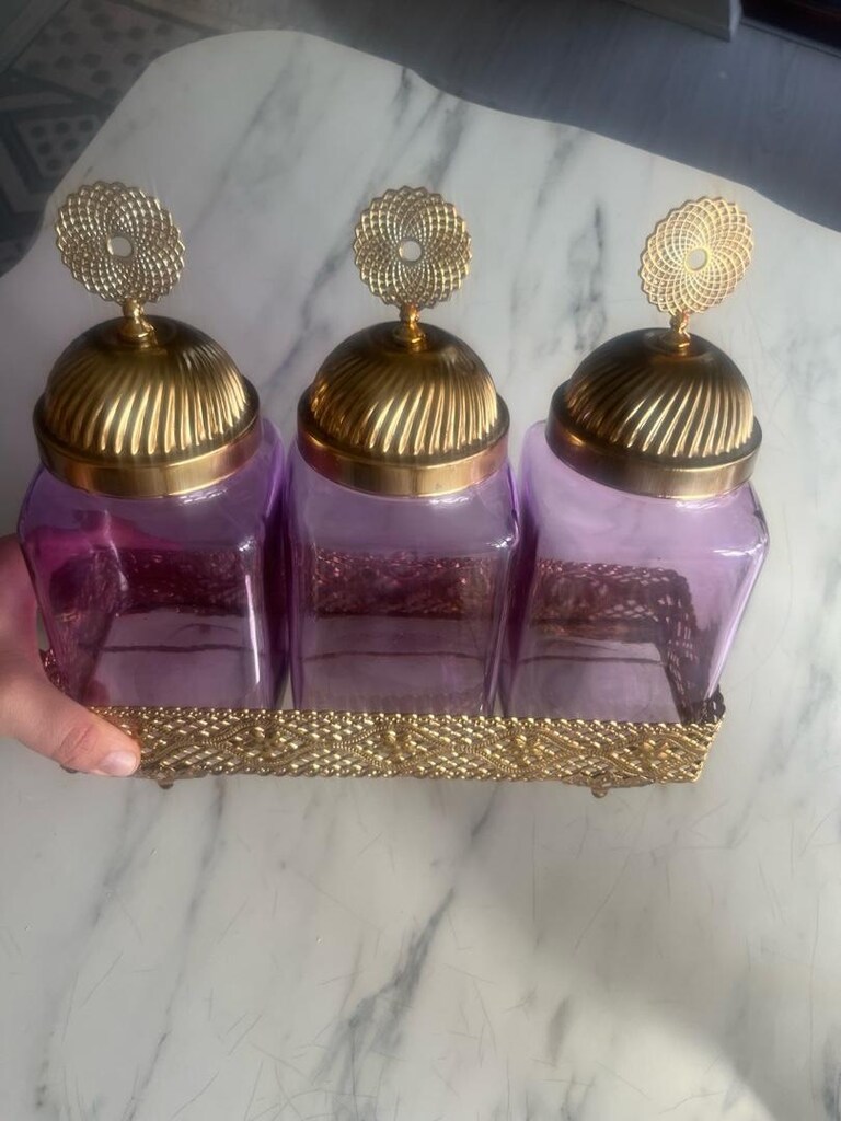 3 lü büyük baharatlık yada sekerlık - 4