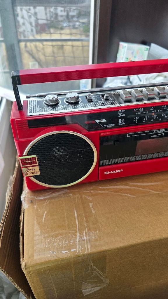 Tamir ister!! Sharp Qt27 vintage Pop-Art radyo kasetçalar - 2
