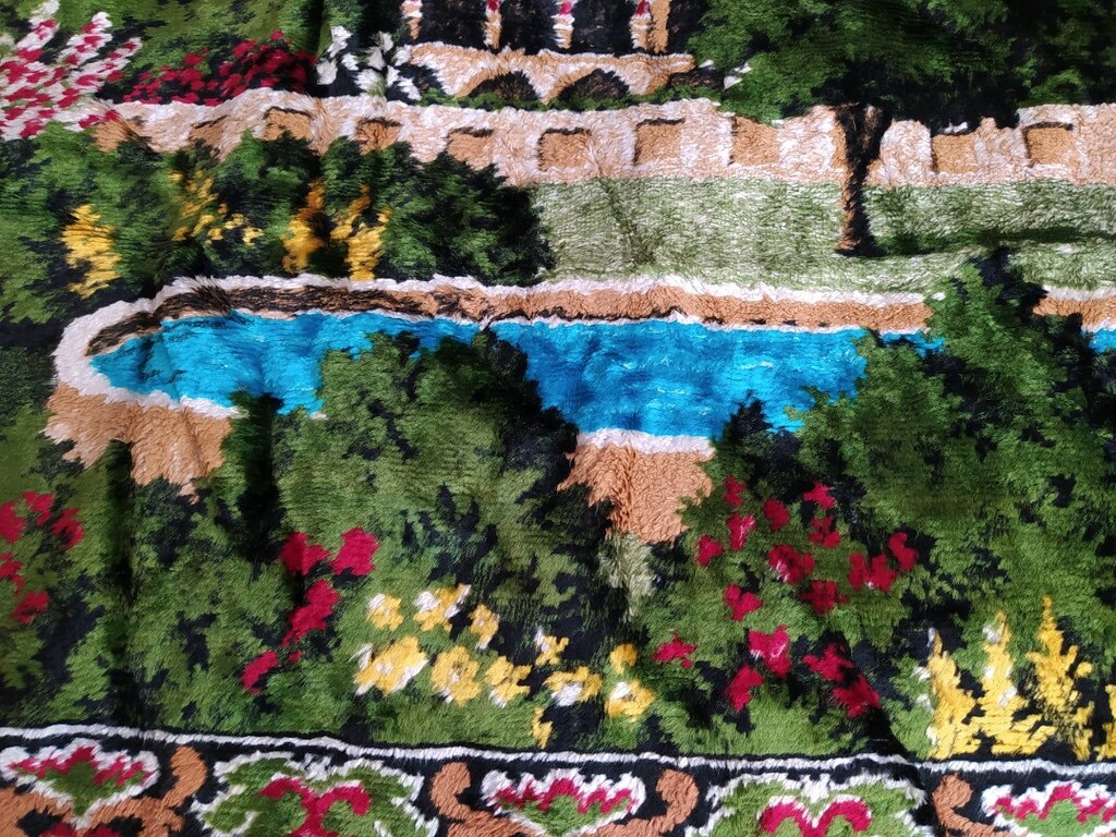Antika duvar halısı sağlam hasarsız 126 x 175 cm ebatında - 6