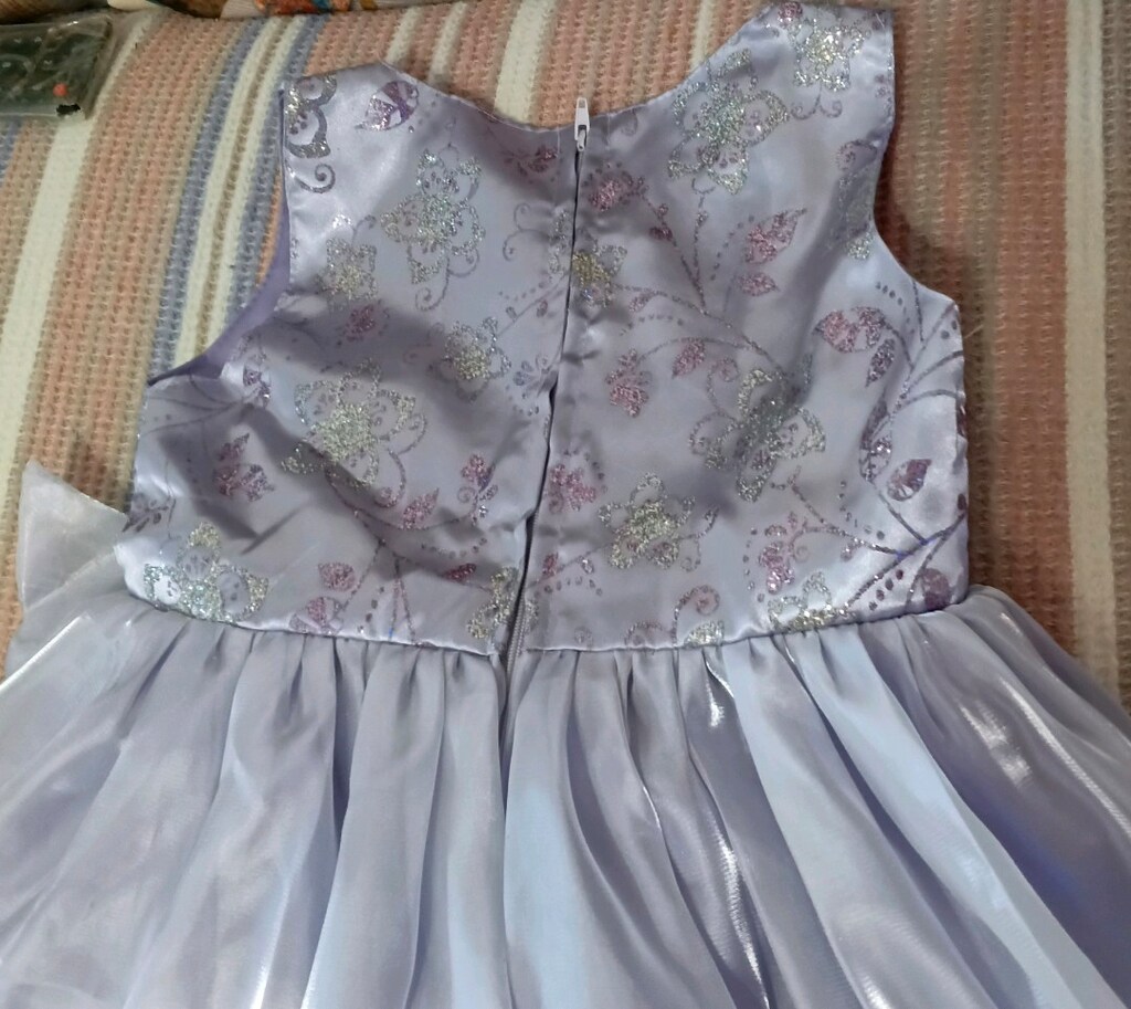 Lila Parlak Desenli Kız Çocuk Abiye - 5