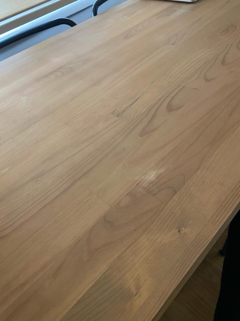 Gerçek Ahşap Masa ve Ikea Demir Sandalye - 3