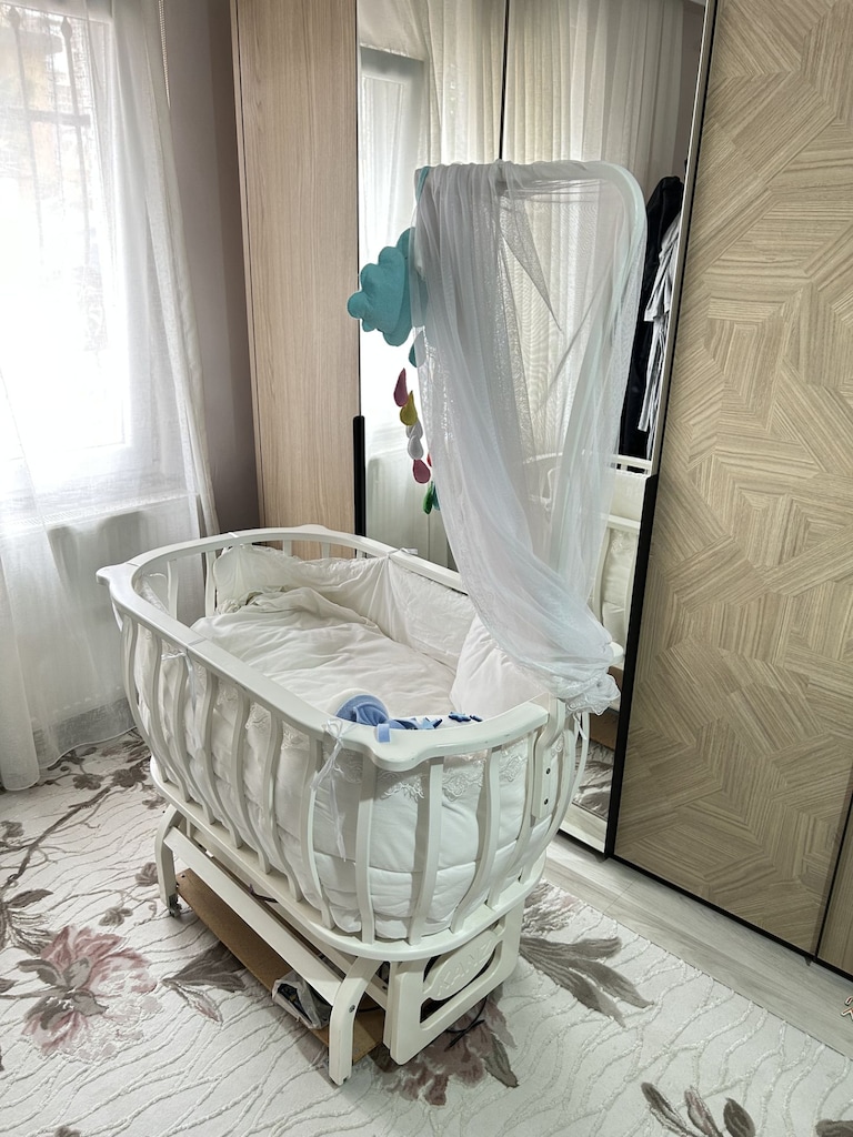 KANZ Ahşap Sepet Beşik - Motorlu Sallanır - Sıfır Ayarında - 6