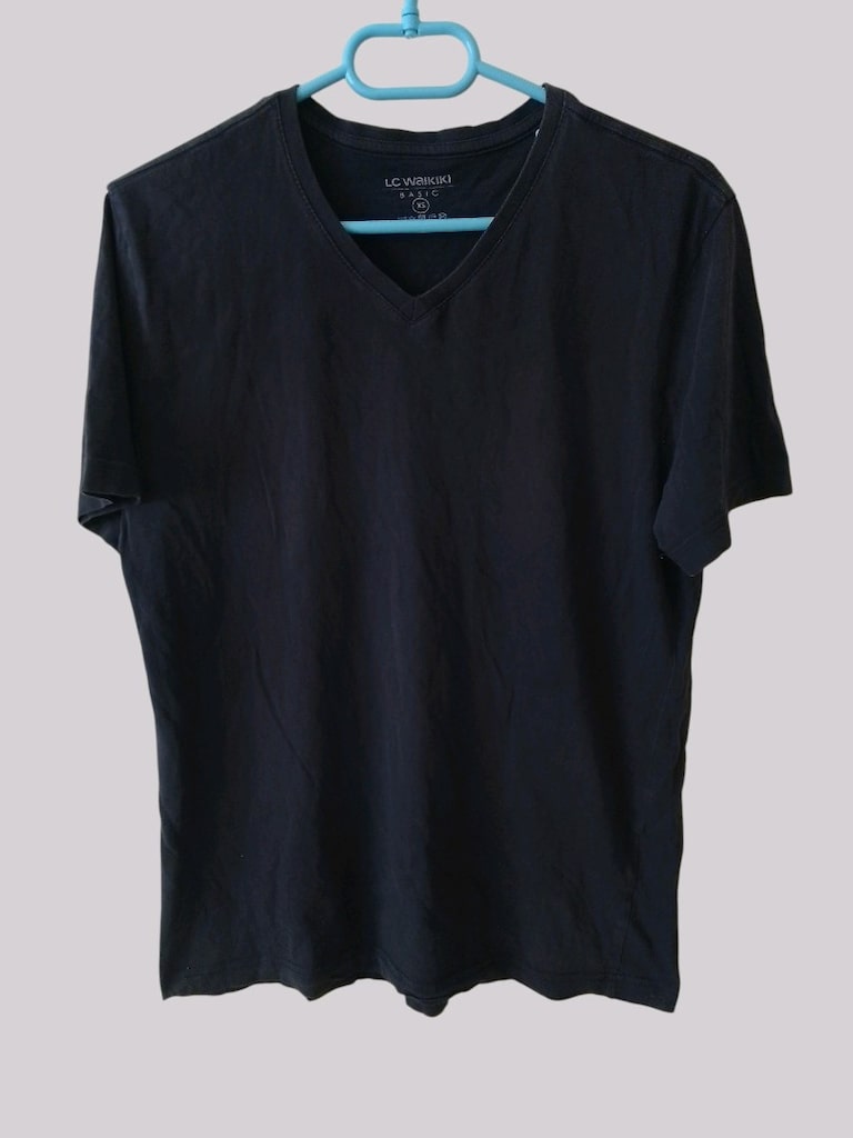 LC Waikiki Basic Siyah V Yaka Tişört -XS - 4