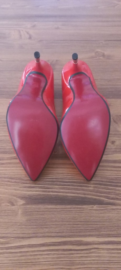 Kırmızı Rugan Stiletto Ayakkabı - 5