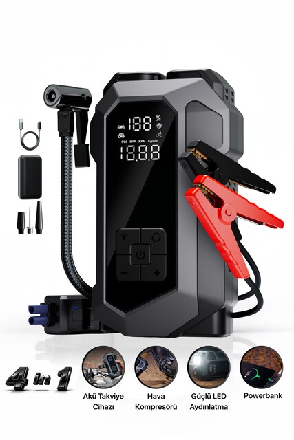 4İN1 16.000MAH AKÜ TAKVİYE ÇANTALI AKIM KORUMALI