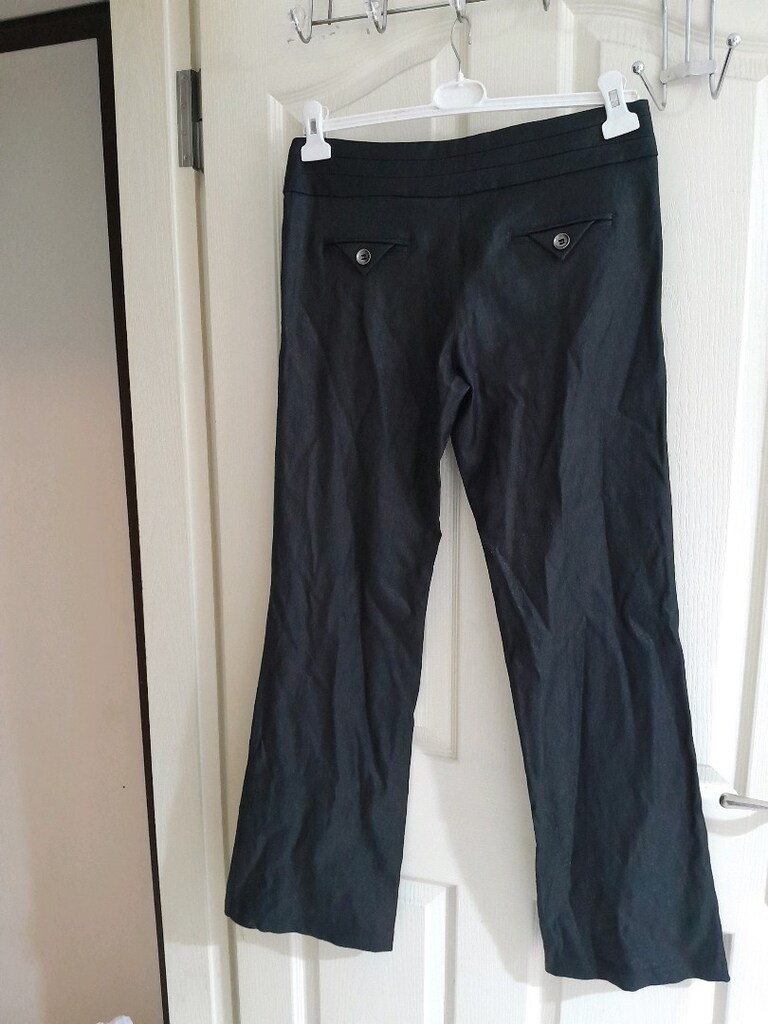 Yeni gibi, XL, siyah isiltili bayan kumas pantolon - 4