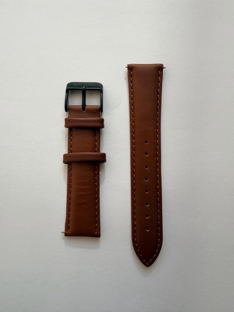 Yeni Kahverengi Deri Saat Kordonu 20 mm Gerçek deri - 2